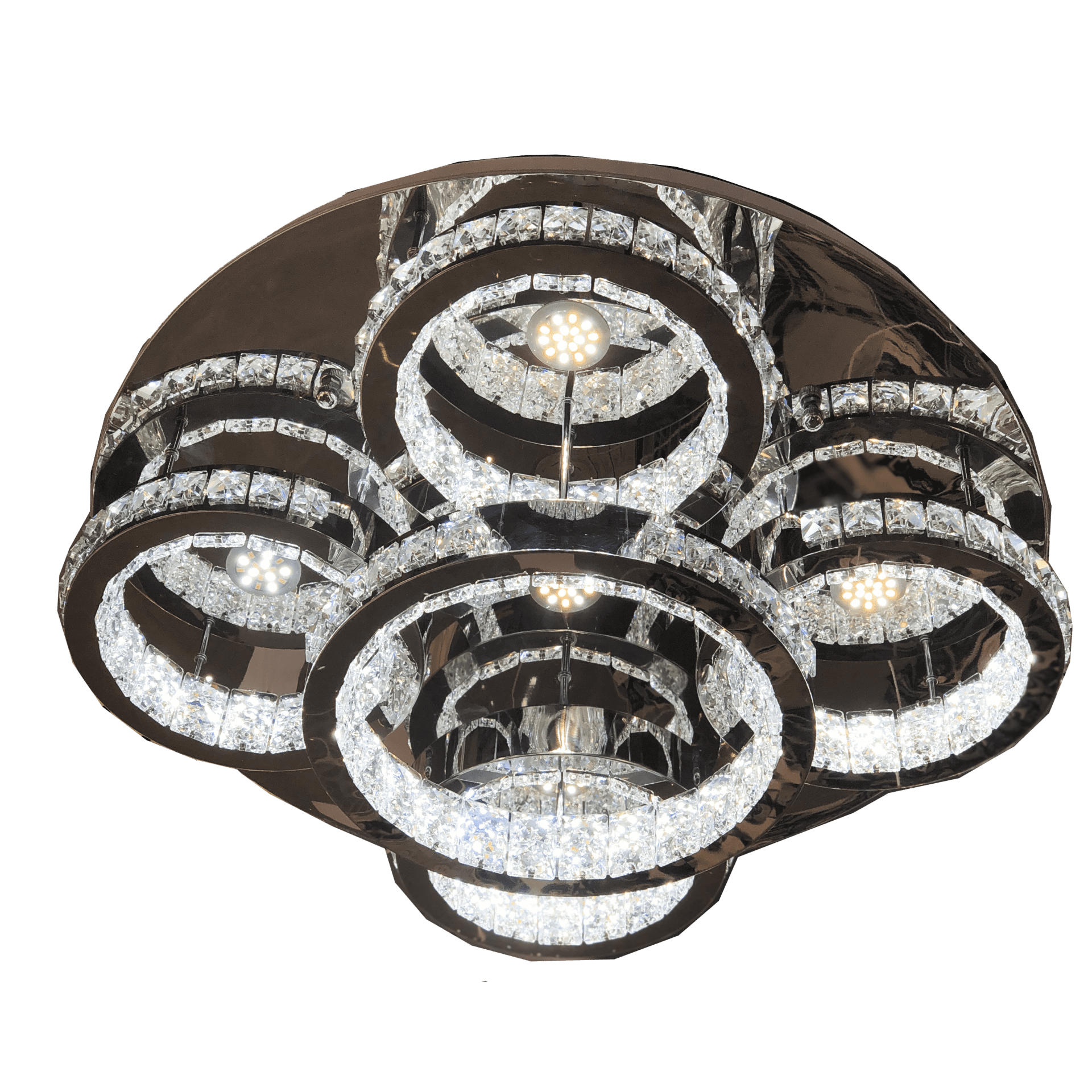 Large Flush Floral Crystal Chandelier CH23 - Ecobrite LED