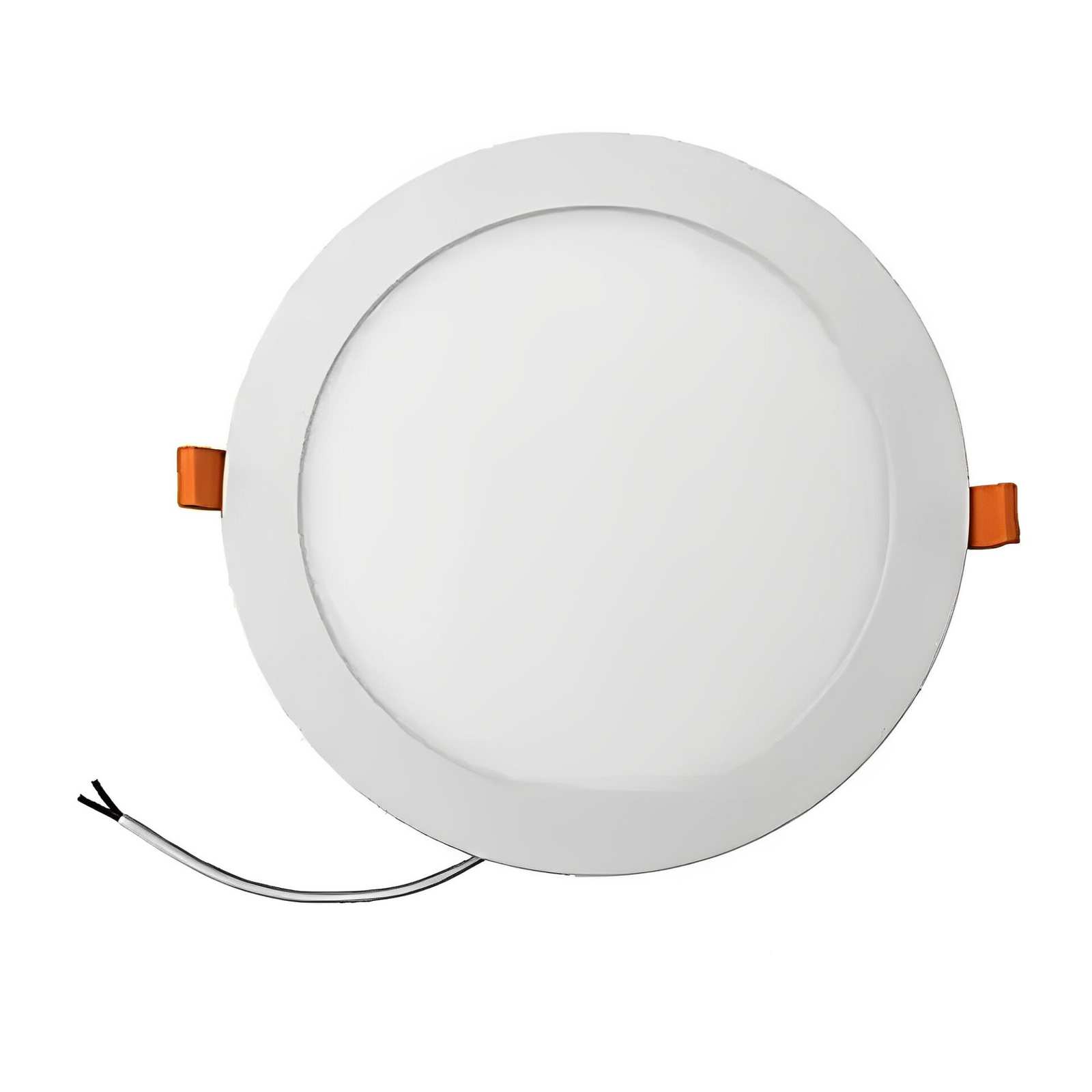 Slim recessed LED downlights fitted in a white ceiling