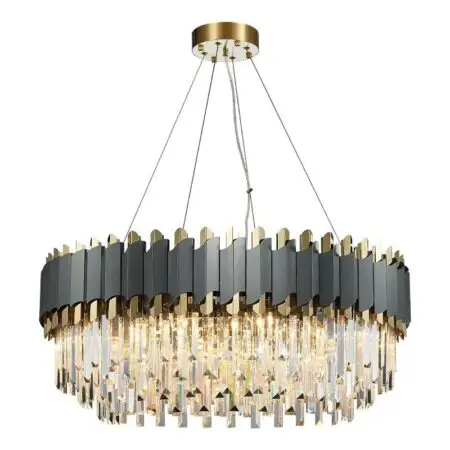 Ceiling Chandelier in Gold-Black