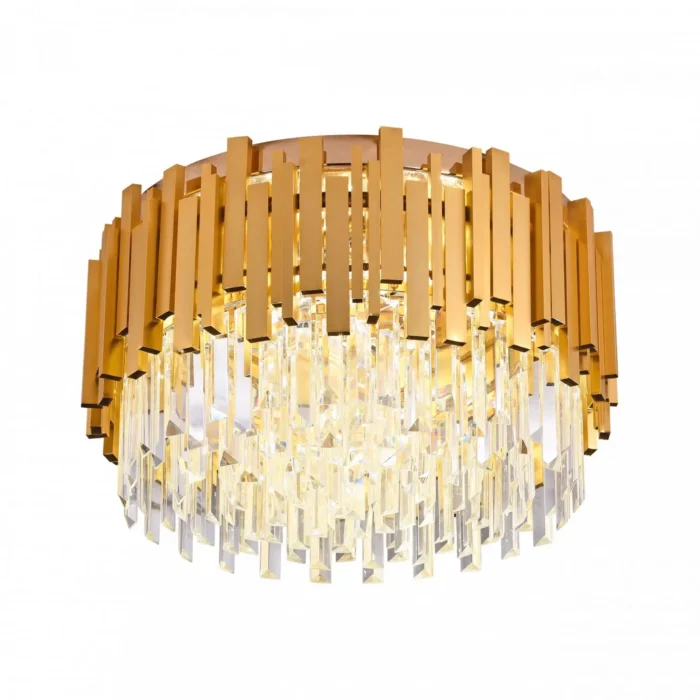 Flush Gold Ceiling Chandelier
