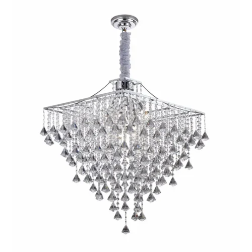 Hanging crystal chandelier square