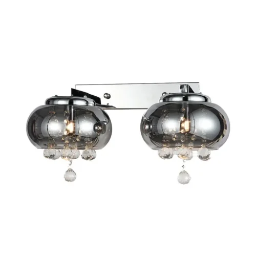Double Smoke Grey Wall Light