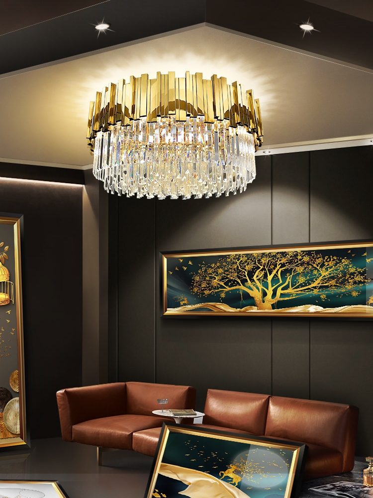 Flush Gold Ceiling Chandelier - CH236/20G - Ecobrite LED