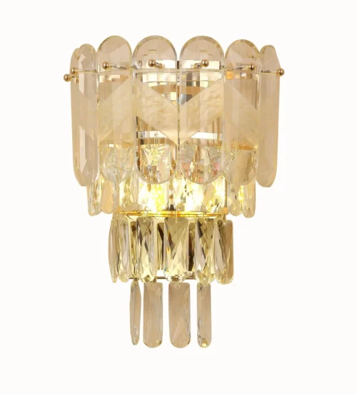 Crafts Crystals Gold Wall LightCrafts Crystals Gold Wall Light