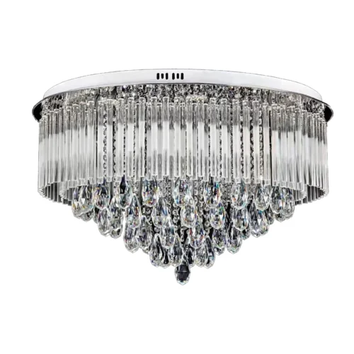 Frosted Crystal Chandelier Round