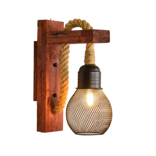 Hemp Rope Wall Light