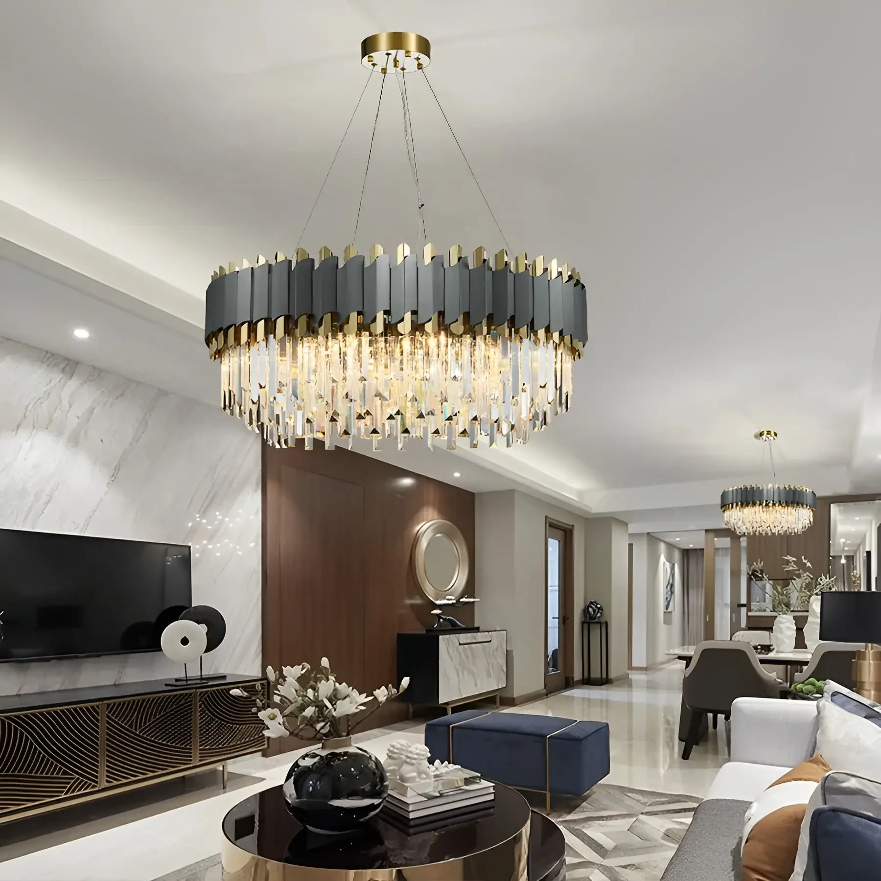 black chandelier