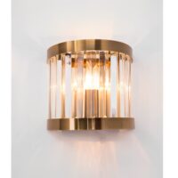 Indoor Brushed Titanium Crystal Wall Light CH2591G