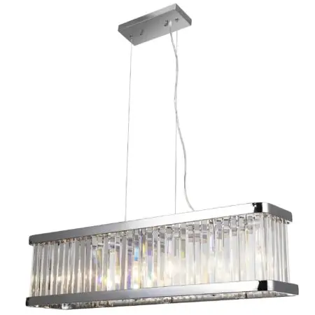 Long Chrome Crystal Chandelier CH25912C-920