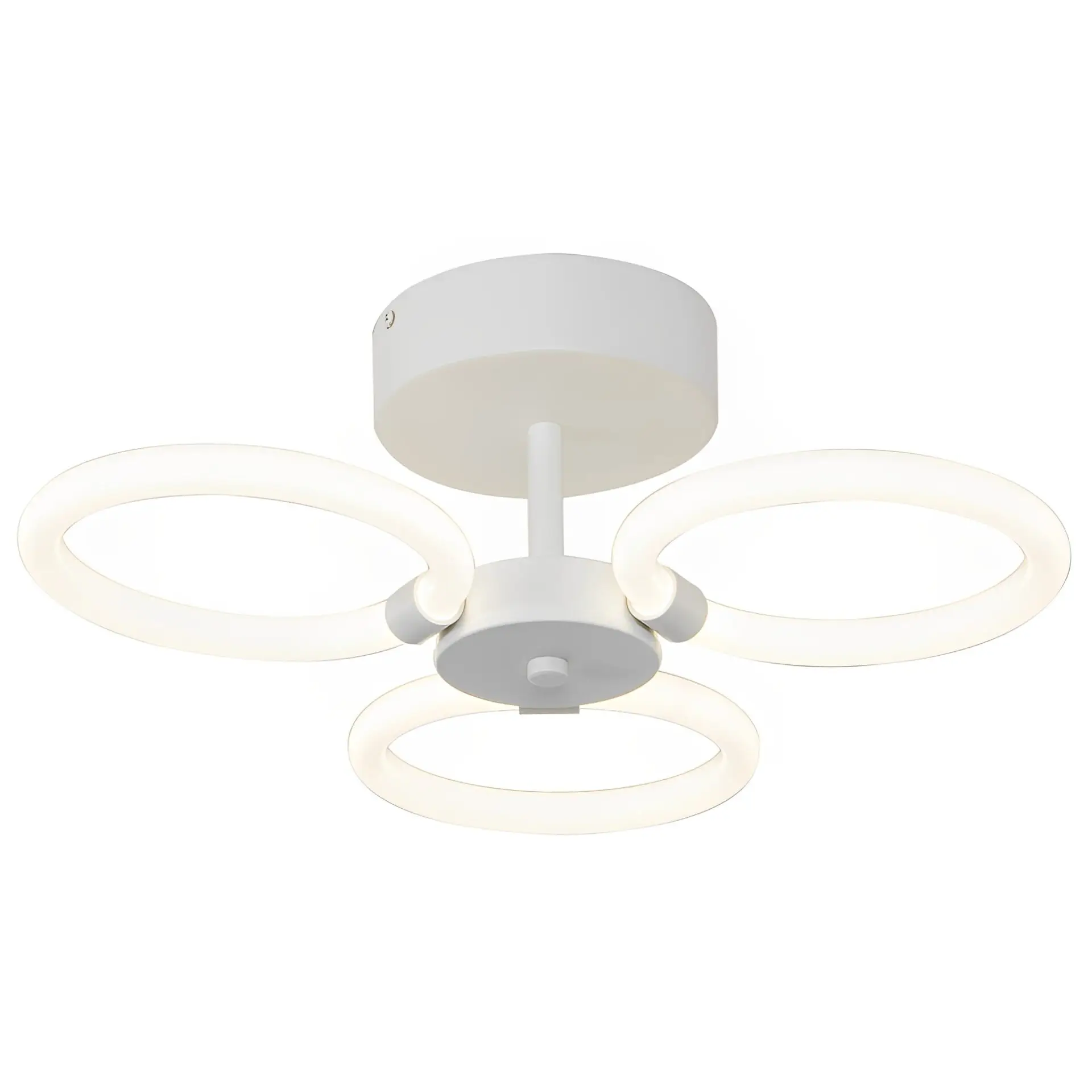 Modern Flush 3 Ring White Chandelier CP128 Modern Flush 3 Ring White Chandelier CP128
