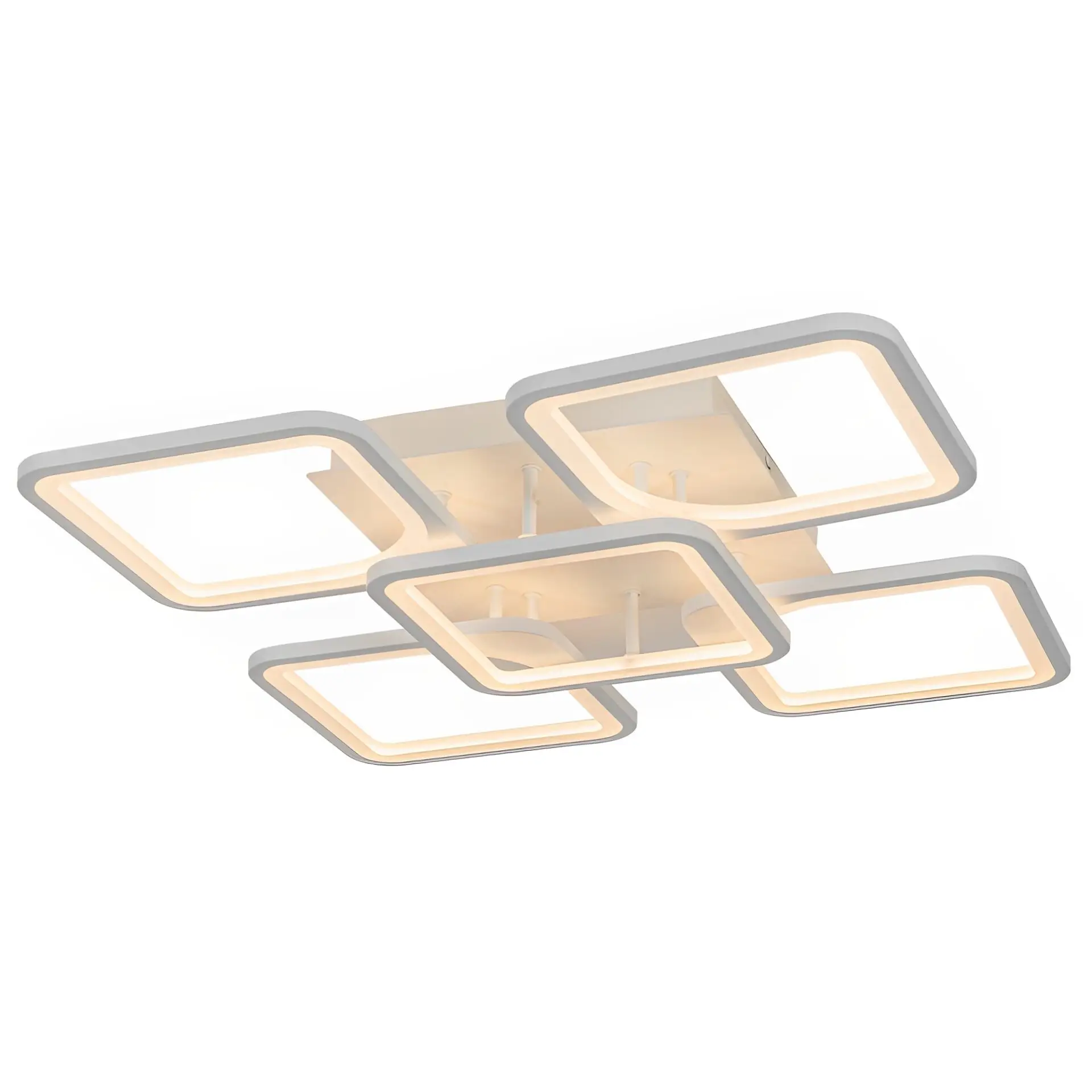 Modern Flush 5 Square White Chandelier CP136 Modern Flush 5 Square White Chandelier CP136
