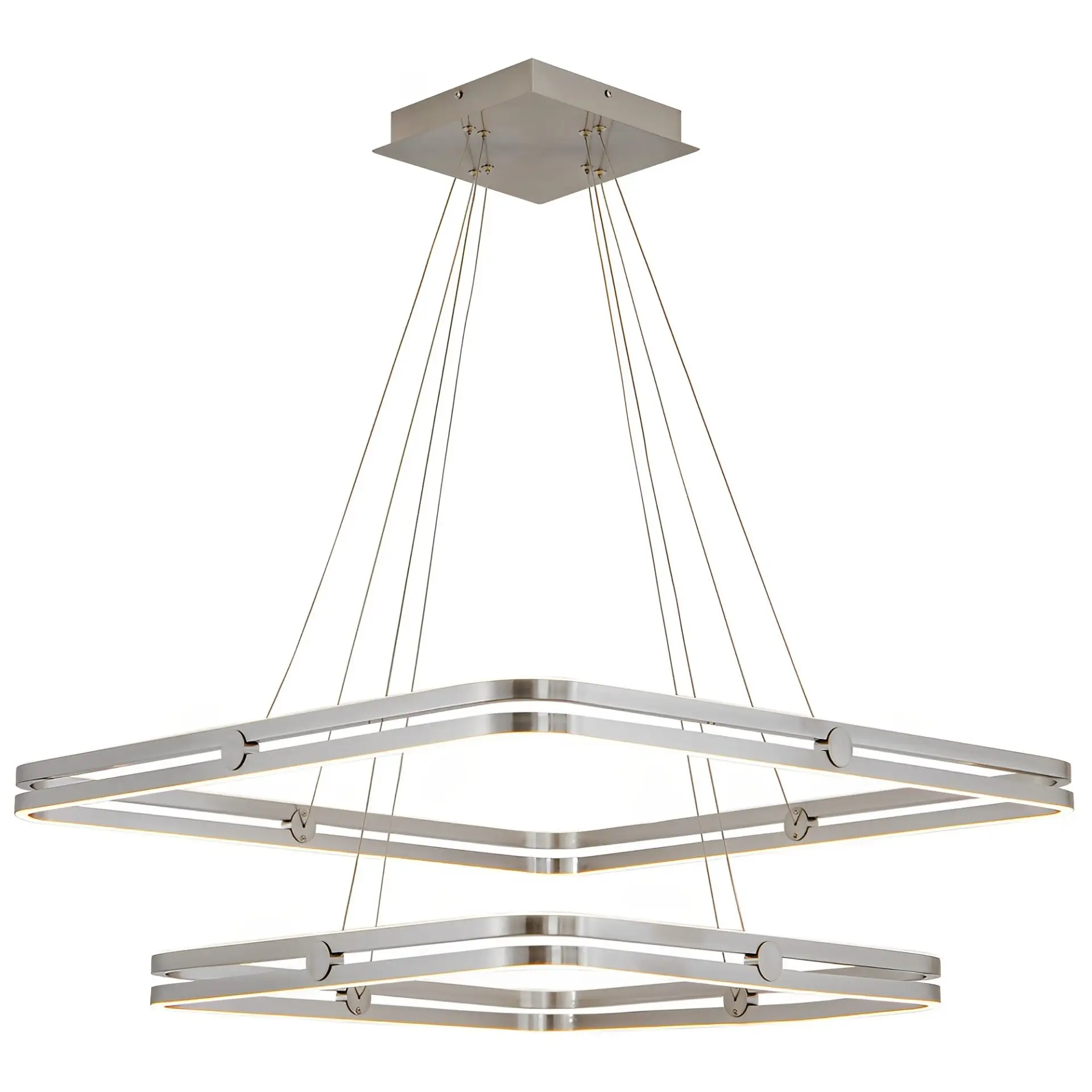 Modern Hanging 2 Tier Square Chandelier CP140 Modern Hanging 2 Tier Square Chandelier CP140