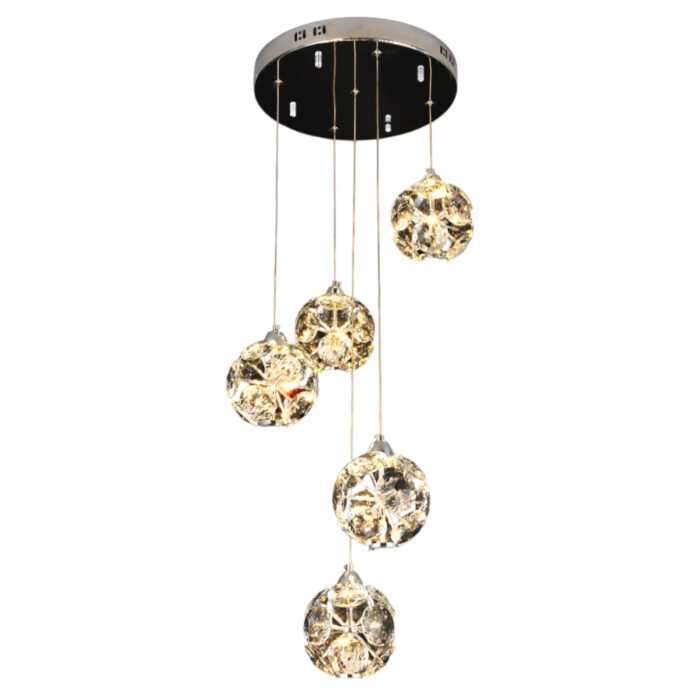 Crystal spiral cluster chandelier CH262/5C-300