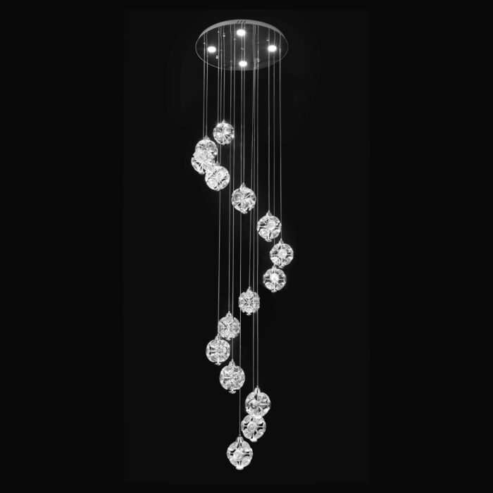 Crystal spiral cluster chandelier CH262/15C-600