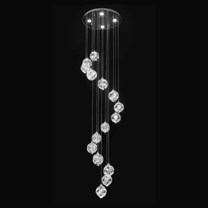 Crystal spiral cluster chandelier CH262/15C-600