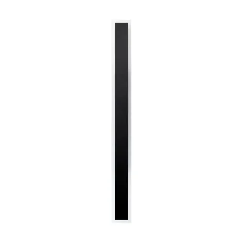 Modern black IP65 outdoor wall light mounted on a house exterior at dusk