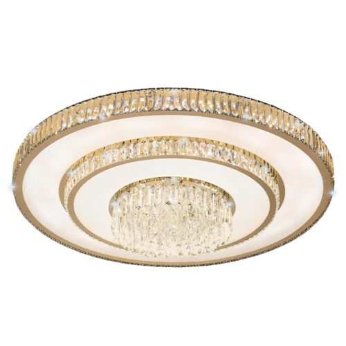 Flush Ceiling 3 Tier Crystal Chandelier