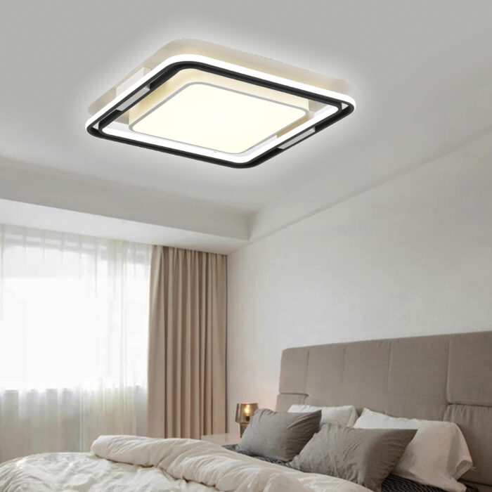 Modern Minimalistic Square Flush Ceiling Light