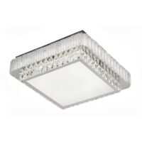 Two-Layer Square Chrome Crystal Flush Chandelier CH15-500C