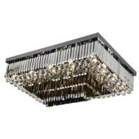 Rectangle Black Crystal Flush Ceiling Chandelier CH38/28B