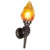 Vintage Style Hand-Held Torch Flame Wall Sconce CP173