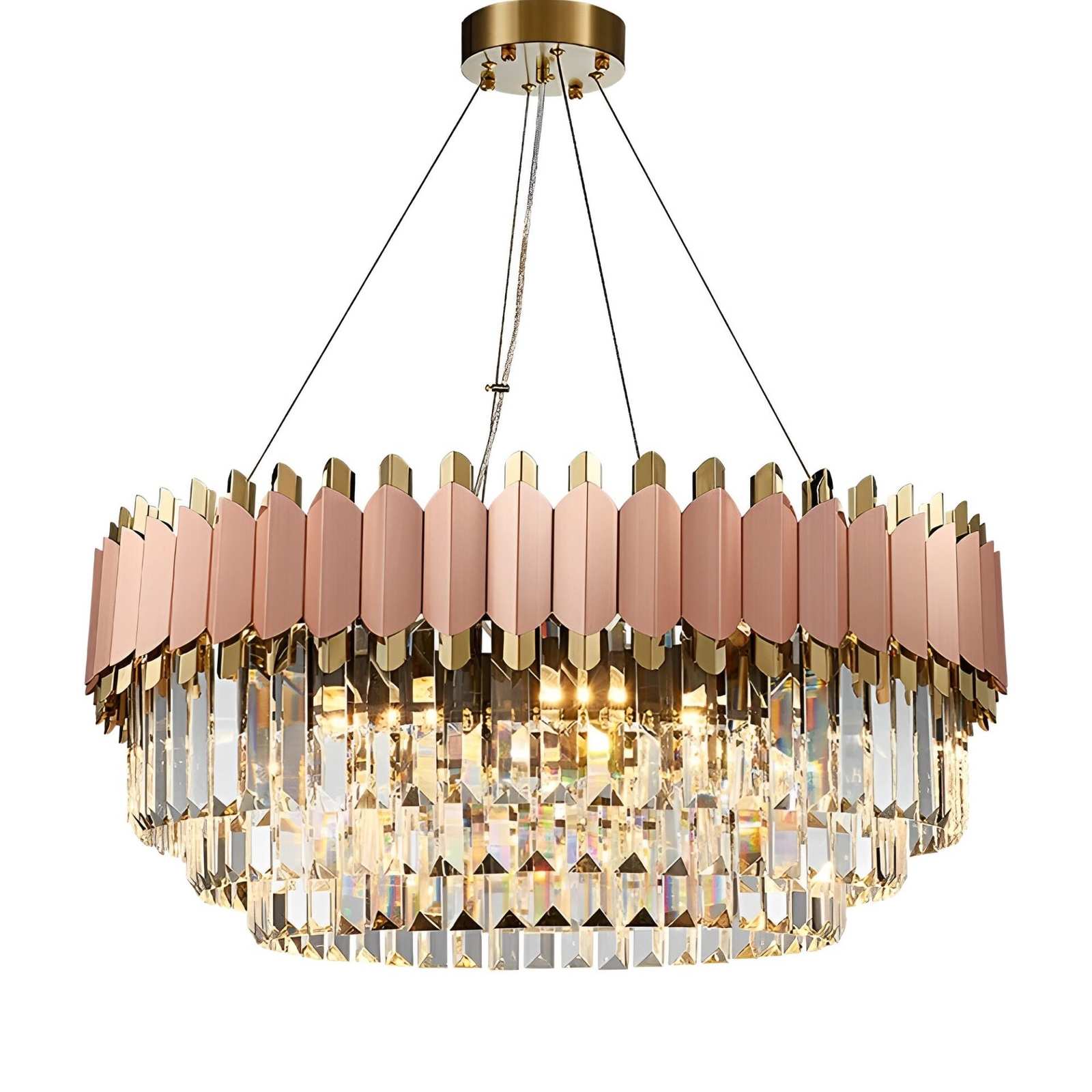 Modern Rose Gold Ceiling Chandelier CH241/6RG-400