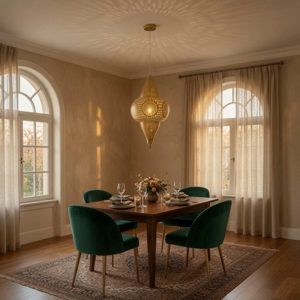 Modern pendant lights with a diffused glass shade that hides the lamp and cuts glare