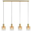 Modern 4-Light Pendant Chandelier CP241-4 in Gold Finish