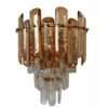 Elegant French Gold Amber Crystal Wall Light CH266/3G-WALL